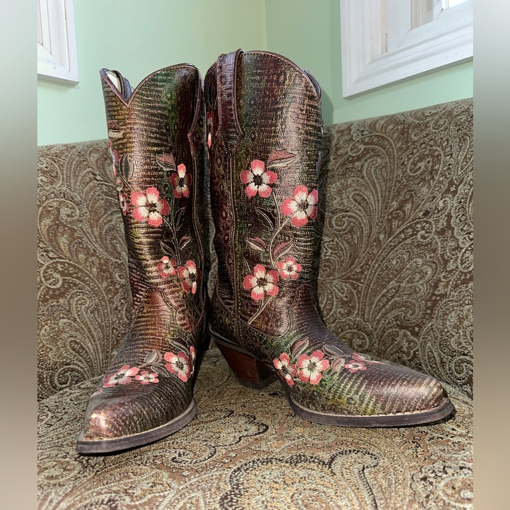 Western floral boots